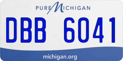 MI license plate DBB6041