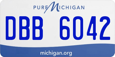 MI license plate DBB6042
