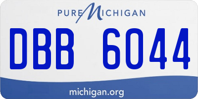 MI license plate DBB6044