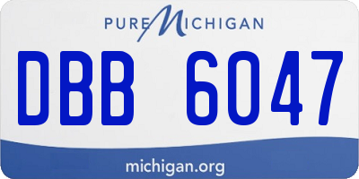 MI license plate DBB6047