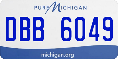 MI license plate DBB6049