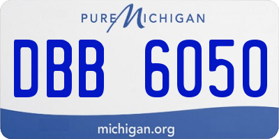 MI license plate DBB6050