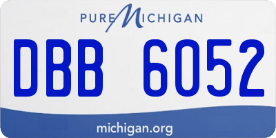 MI license plate DBB6052