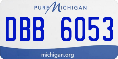 MI license plate DBB6053