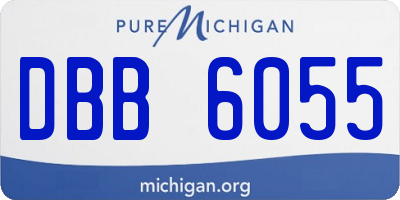 MI license plate DBB6055