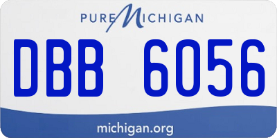 MI license plate DBB6056