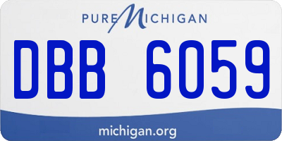 MI license plate DBB6059