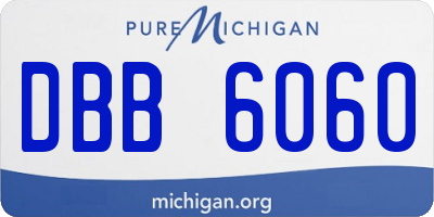 MI license plate DBB6060