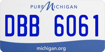 MI license plate DBB6061