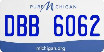 MI license plate DBB6062