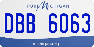 MI license plate DBB6063