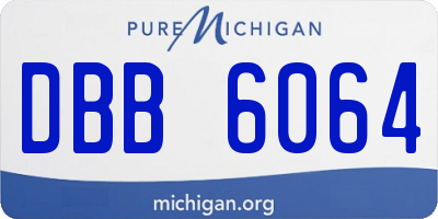 MI license plate DBB6064
