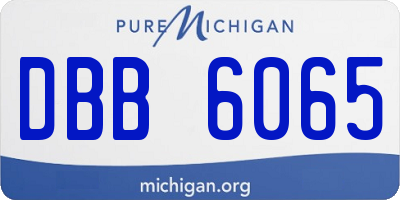 MI license plate DBB6065