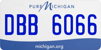 MI license plate DBB6066