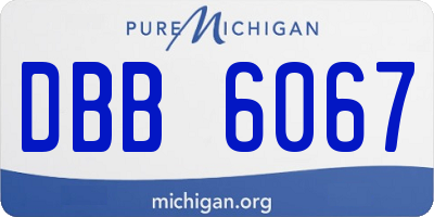 MI license plate DBB6067