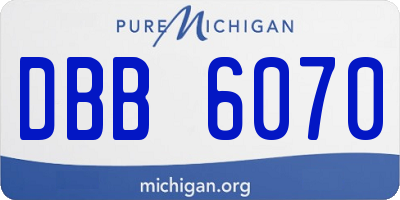 MI license plate DBB6070
