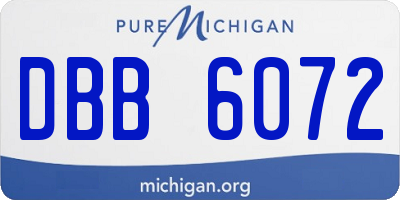 MI license plate DBB6072