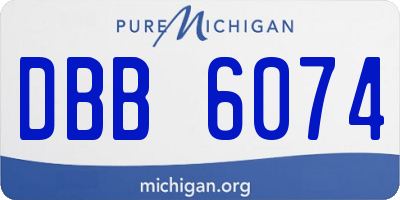 MI license plate DBB6074