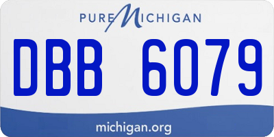 MI license plate DBB6079
