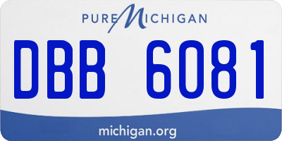 MI license plate DBB6081