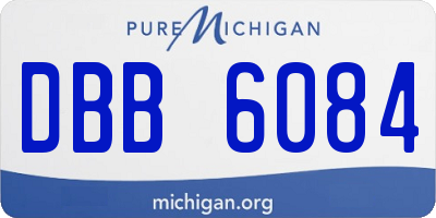 MI license plate DBB6084