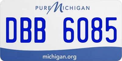 MI license plate DBB6085