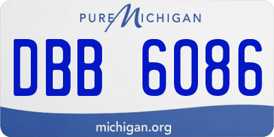MI license plate DBB6086