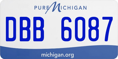 MI license plate DBB6087
