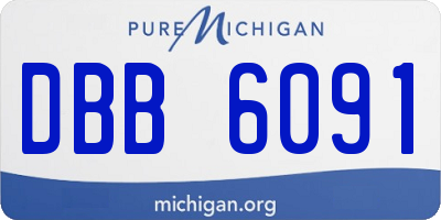 MI license plate DBB6091