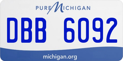 MI license plate DBB6092