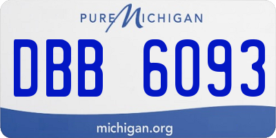 MI license plate DBB6093