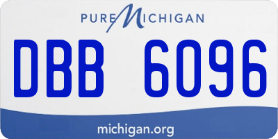 MI license plate DBB6096