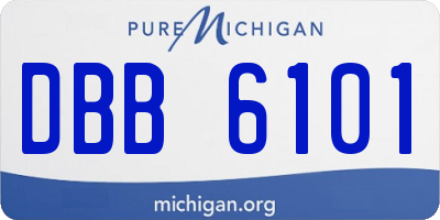 MI license plate DBB6101