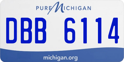 MI license plate DBB6114