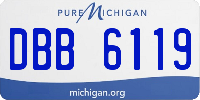 MI license plate DBB6119