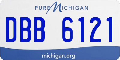 MI license plate DBB6121
