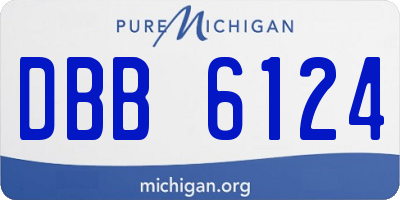 MI license plate DBB6124