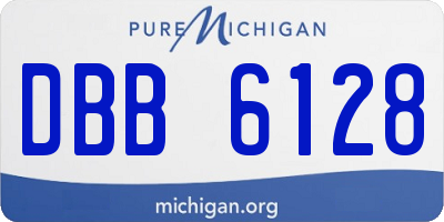 MI license plate DBB6128