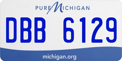 MI license plate DBB6129