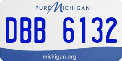 MI license plate DBB6132