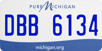 MI license plate DBB6134