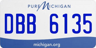MI license plate DBB6135