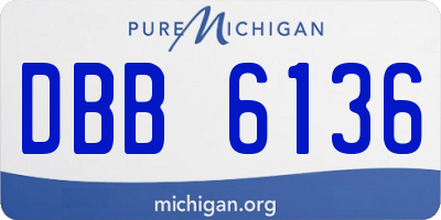 MI license plate DBB6136