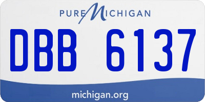 MI license plate DBB6137