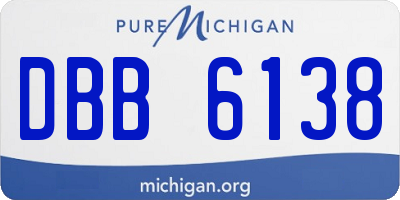 MI license plate DBB6138