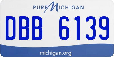 MI license plate DBB6139
