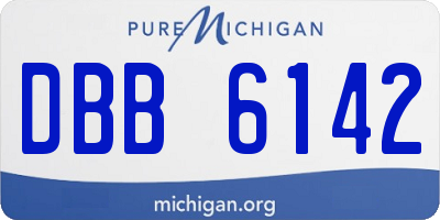 MI license plate DBB6142