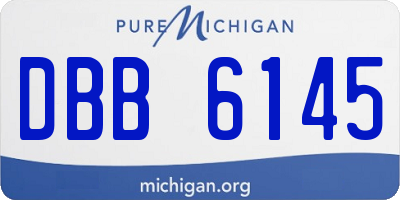 MI license plate DBB6145