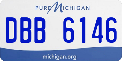 MI license plate DBB6146
