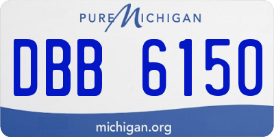 MI license plate DBB6150